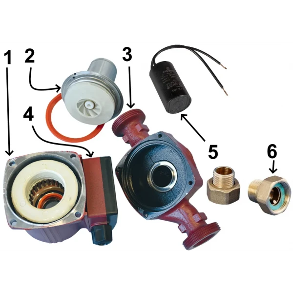 Насос циркуляционный Optima OP15-40 130мм + гайки, + кабель с вилкой!