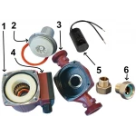 Насос циркуляционный Optima OP15-60 130мм + гайки, + кабель с вилкой!