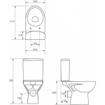 Унітаз компакту PARVA 010 /011 (без бачка, без сидіння)