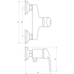Смеситель для душа Globus Lux Caprice GLCA-0105N латунь