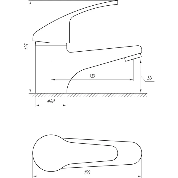 Смеситель для умывальника Globus Lux Solly GLSO-0101