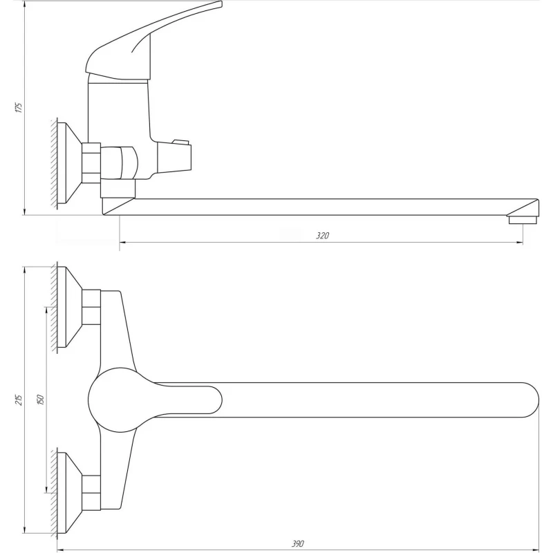 Смеситель для ванны Globus Lux Solly GLSO-0208