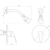 Змішувач для душу Globus Lux SOLLY GLSO-0105S
