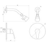 Смеситель для душа Globus Lux SOLLY GLSO-0105S