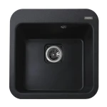 Гранітна мийка Globus Lux BARBORA графіт 510х510мм-А0001