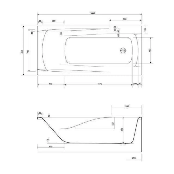 ZEN Ванна 180х85