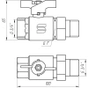 Кран кульовий прямий з американкою SELBA 3/4″ КБ SL1509