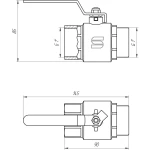 Кран шаровый прямой SELBA 1″ НВ КР SL1505