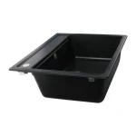 Гранітна мийка Globus Lux VOLTA чорний металік 570х510мм-А0001