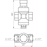 Редуктор под манометр ITAP 1/2″ 361