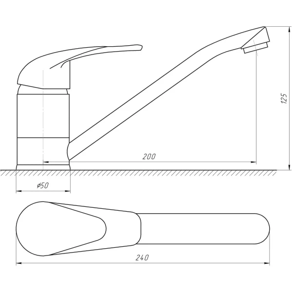 Смеситель для кухни EcoMix ENERGO E-GEZ-203