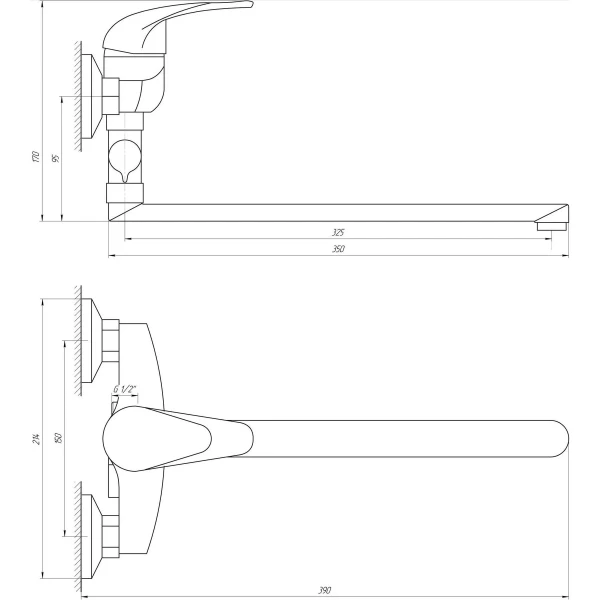 Смеситель для ванны EcoMix ENERGO E-GEZ-108