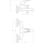 Смеситель для ванны EcoMix ELIT EM-102
