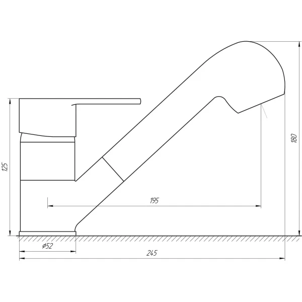 Смеситель для кухни Globus Lux QUEENSLAND GLQU-0107