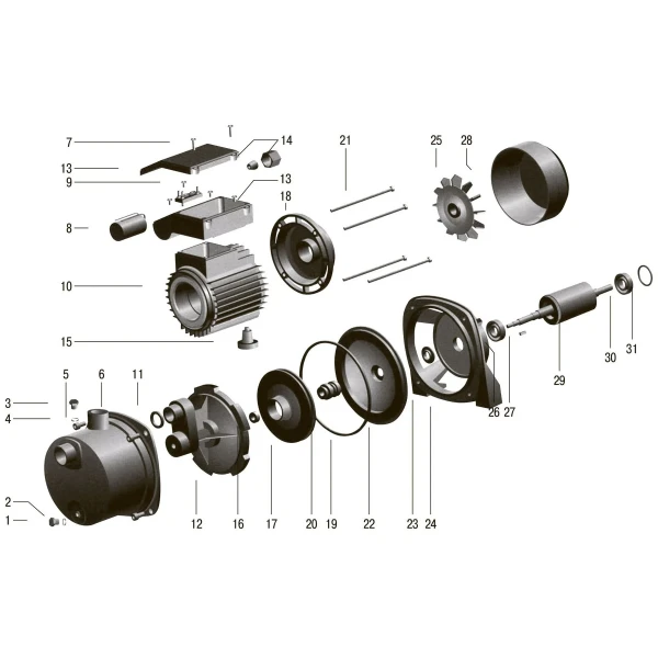Насос відцентровий VOLKS pumpe JY1000 1,1кВт нержавійка