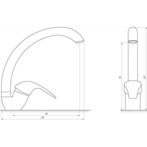 Смеситель для кухни DOMINO ACCENT DAC-203S