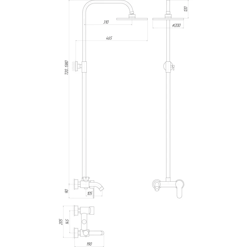 Душова система Globus Lux LAZER GLLR-0001