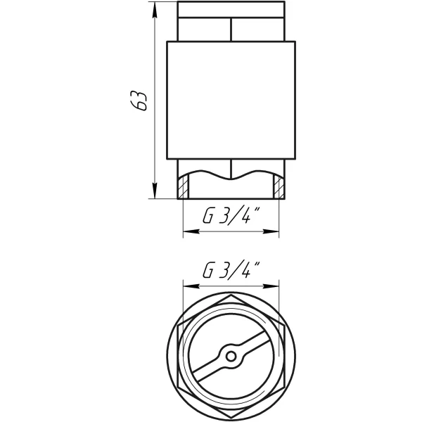 Клапан обратного хода воды SELBA 3/4″ SL1541