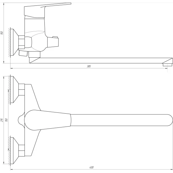 Смеситель для ванны DOMINO BLITZ DBC-208