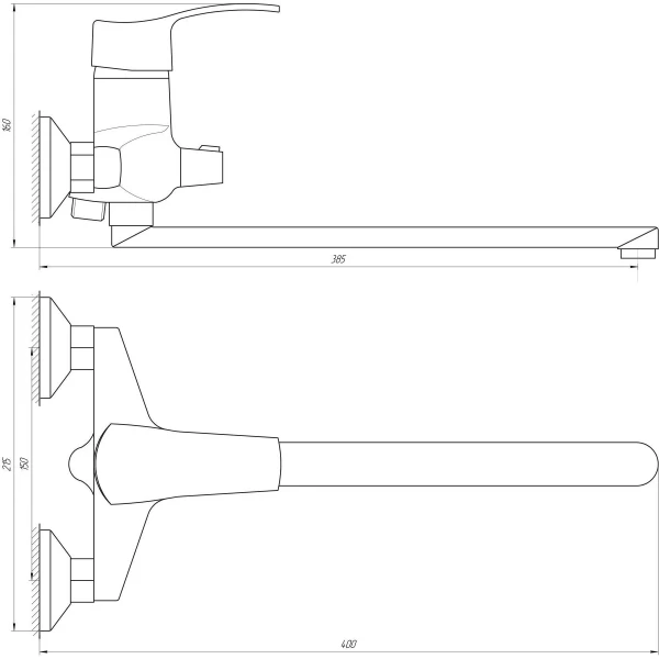Смеситель для ванны DOMINO DQ-208