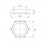 Контргайка 1/2″В латунная А1201А