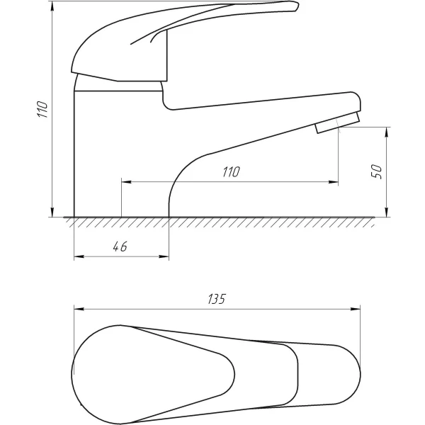 Смеситель для умывальника EcoMix ENERGO E-GEZ-101-WH