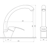 Смеситель для кухни EcoMix ENERGO P-GEP-203S