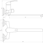 Смеситель для ванны EcoMix ENERGO P-GEP-208