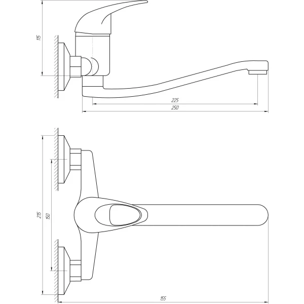 Смеситель для кухни EcoMix ELIT EM-104