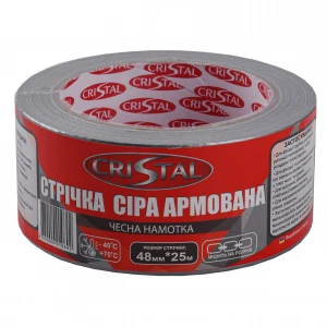 Лента армированная CRISTAL 48мм х 25м серая