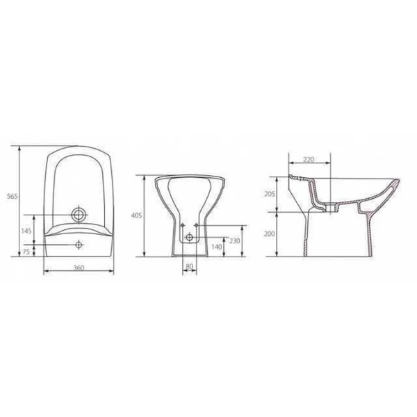 Біде Cersanit CARINA підлогове