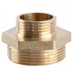 Ниппель редукционный 1 1/2″х 1″НН латунный А0509А