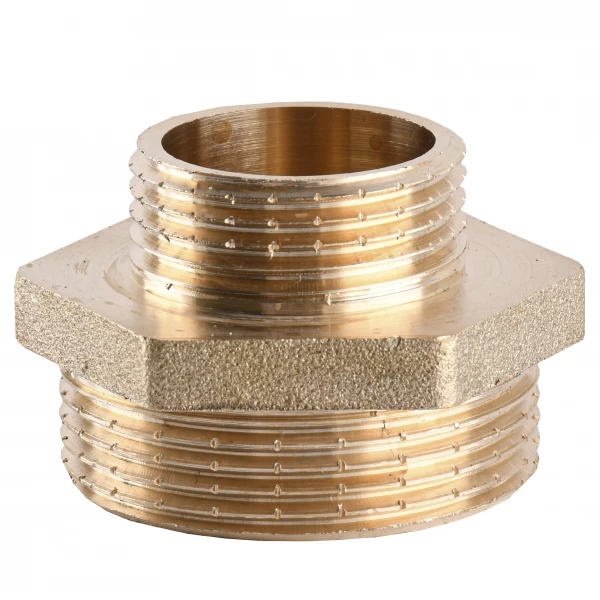 Ниппель редукционный 1 1/2″х 1″НН латунный А0509А