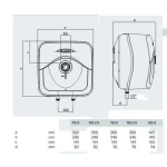 Водонагрівач ARISTON ANDRIS RS 15 U/3 підвод води зверху