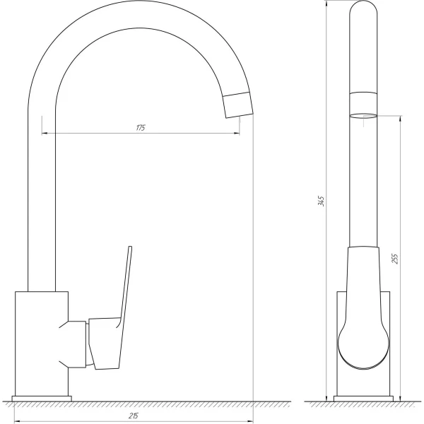 Смеситель для кухни DOMINO BLITZ DBC-203 L