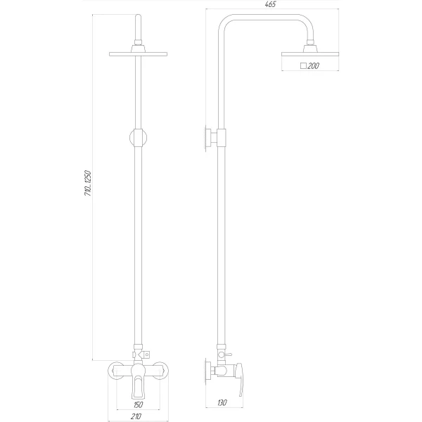 Душевая система Globus Lux SEVA GLSV-0088