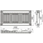 Радіатор сталевий панельний KALDE 11 бок 500х1000