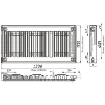Радіатор сталевий панельний KALDE 11 бок 500х1200