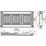 Радіатор сталевий панельний KALDE 11 бок 500х2000