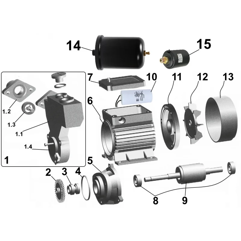Насосная станция VOLKS pumpe WZ370 0,37кВт бак 2л