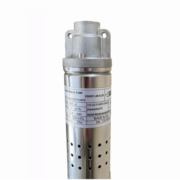 Насос скважинный шнековый VOLKS pumpe 2QGD 1-48-0,25кВт 2 дюйма! + кабель 15м