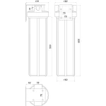 Фильтр-колба + ПП картридж ПРОЗРАЧНАЯ Bіо+ systems SL20TS-BB Big Blue 20″, 1″