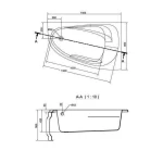 JOANNA NEW Ванна 140x90 правая
