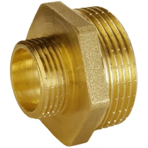 Ниппель редукционный 1 1/2″х 3/4″НН латунный А0510А