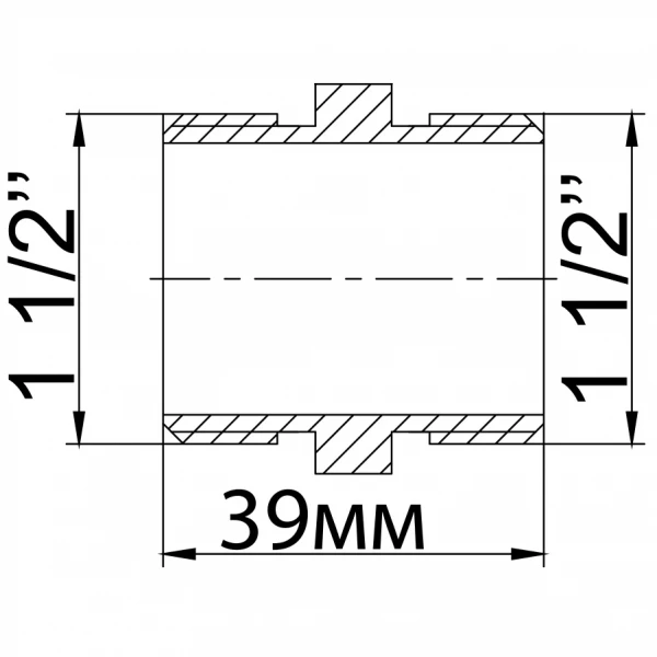 Ниппель 1 1/2″НН латунный 526-1Б