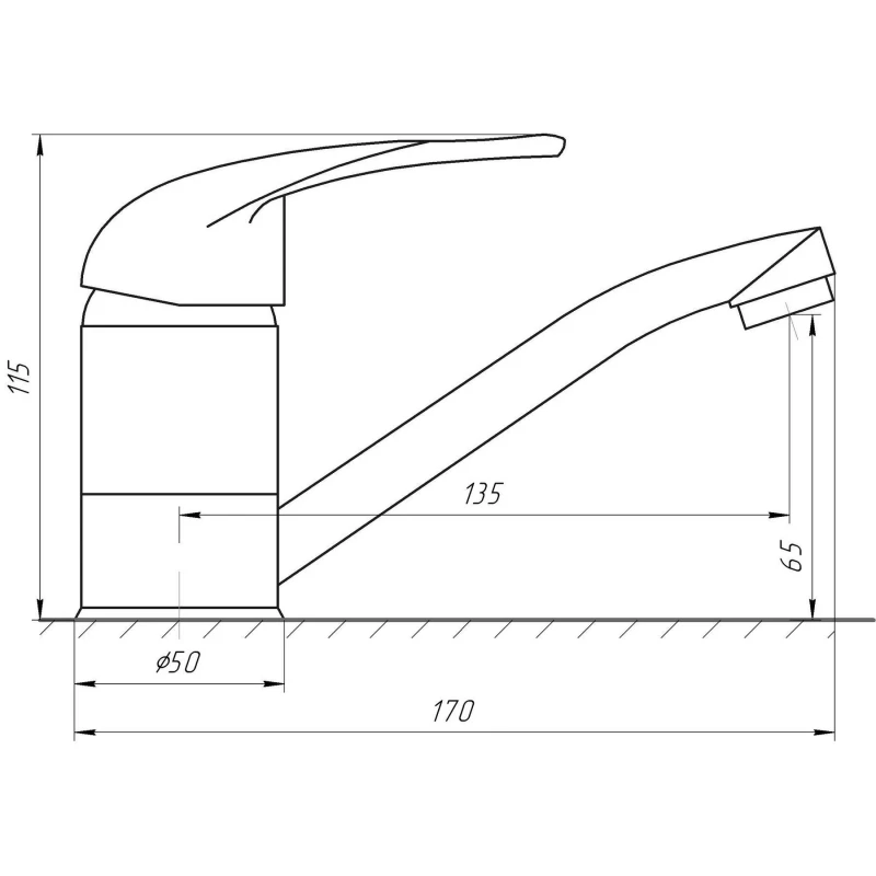 Смеситель для умывальника EcoMix ENERGO GEZ-WHITE-103M