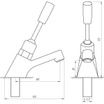 Кран-дозатор Tremolada ТREMO 464 для умивальника Ліктьовий (Italy)
