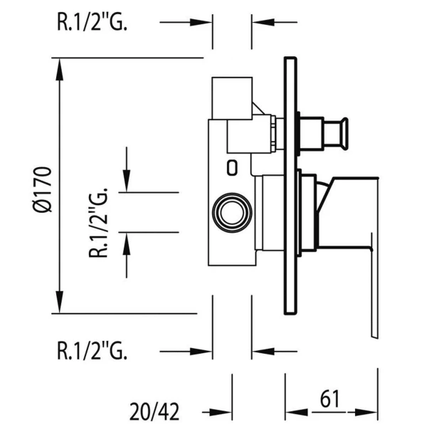 Смеситель для душа TRES BM-TRES 01718012