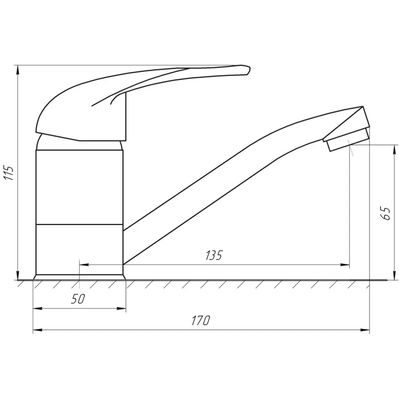 Смеситель для умывальника EcoMix ENERGO GEZ-WHITE-203M