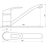 Смеситель для кухни Globus Lux Caprice GLCA-0203 латунь, на гайке
